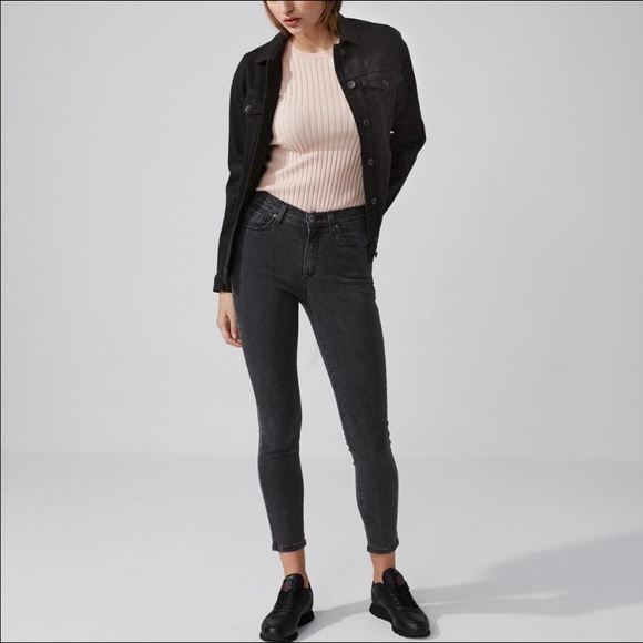 Frank And Oak Debbie Skinny jeans in washed black - Picture 1 of 6